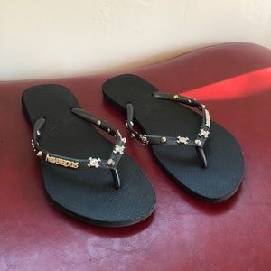 Havianas Black Flip Flops